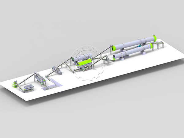 Линия для удобрений на основе куриного помета